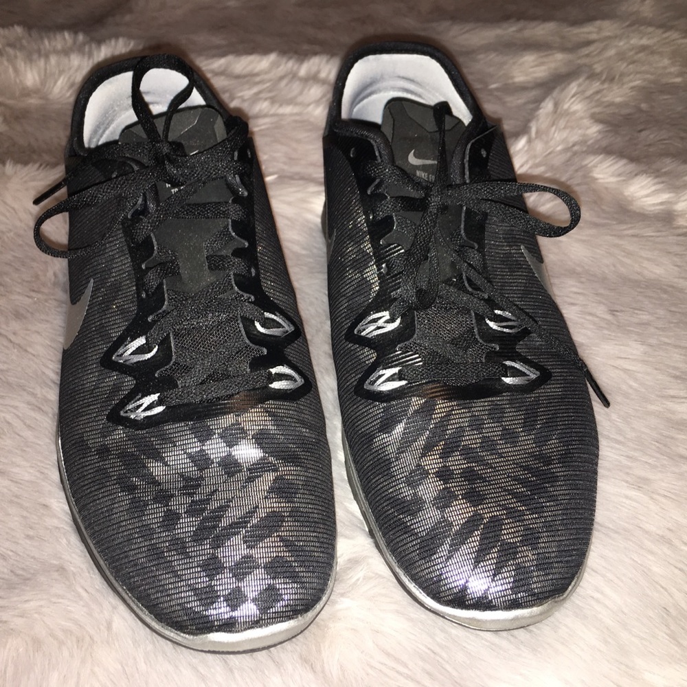 Nike Women Free 5.0 Running Shoes Black/Silver